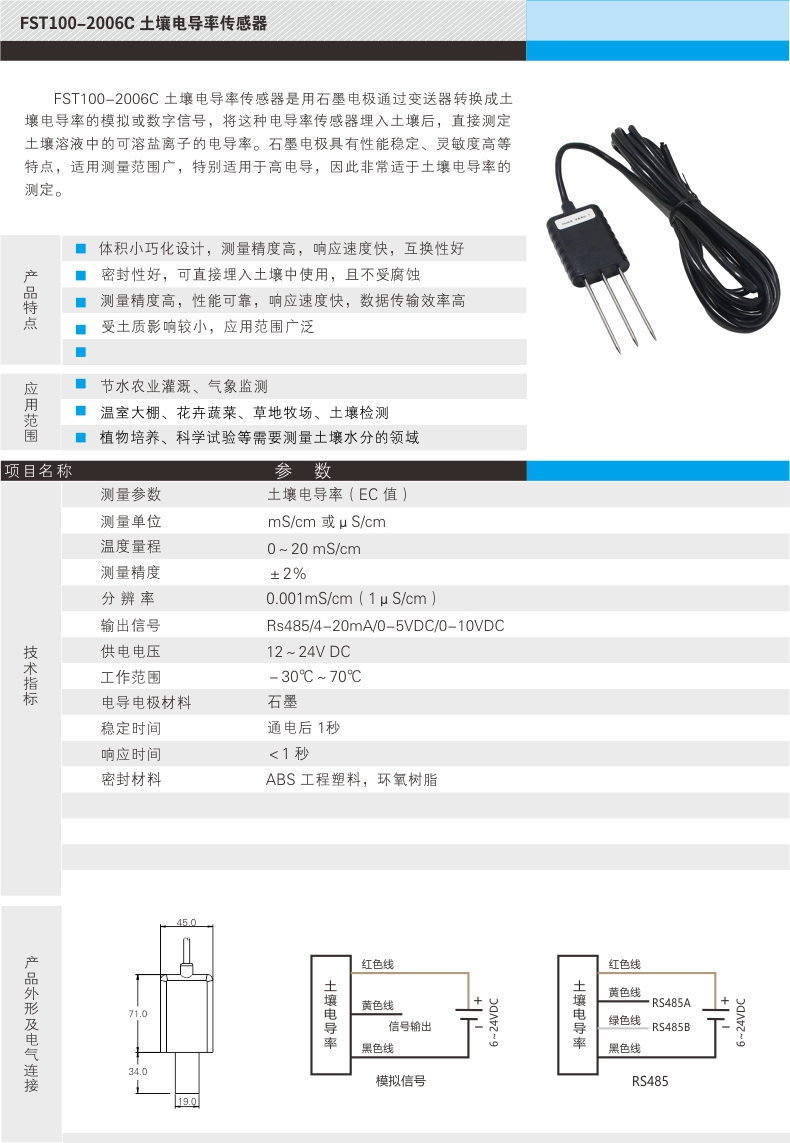 土壤电导率传感器图片