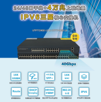 48口千兆+4万兆上联IPV6堆叠物联网交换机