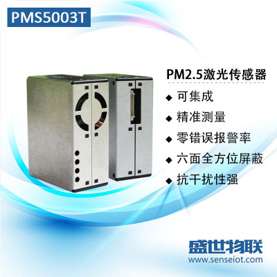 PMS5003T激光粉尘颗粒物传感器集成PM2.5温湿度于一体激光传感G5T