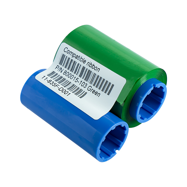 可得 斑马兼容色带 800015-103 绿色 1000张 适用于 P300C P310i P310F P330i P400C P420C P420i P500C P520i P600C 证卡打印机图片