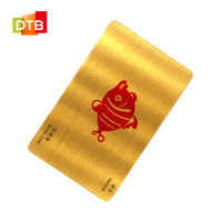 DTB 厂家直销 定制茶楼养生馆贵宾VIP储值卡 智能IC拉丝金金卡