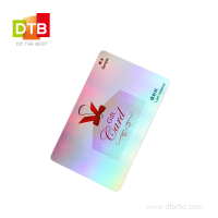 DTB 定制精美彩色印刷储值卡 pvc光面变色镭射材料会员卡