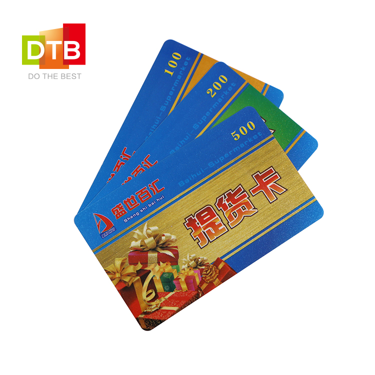 DTB 厂家定制PVC超市节日礼品卡 高抗磁条卡 rfid射频识别提货卡图片