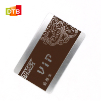 DTB 厂家直销 定制美容美发储值礼品卡 智能IC卡 拉丝银VIP会员卡