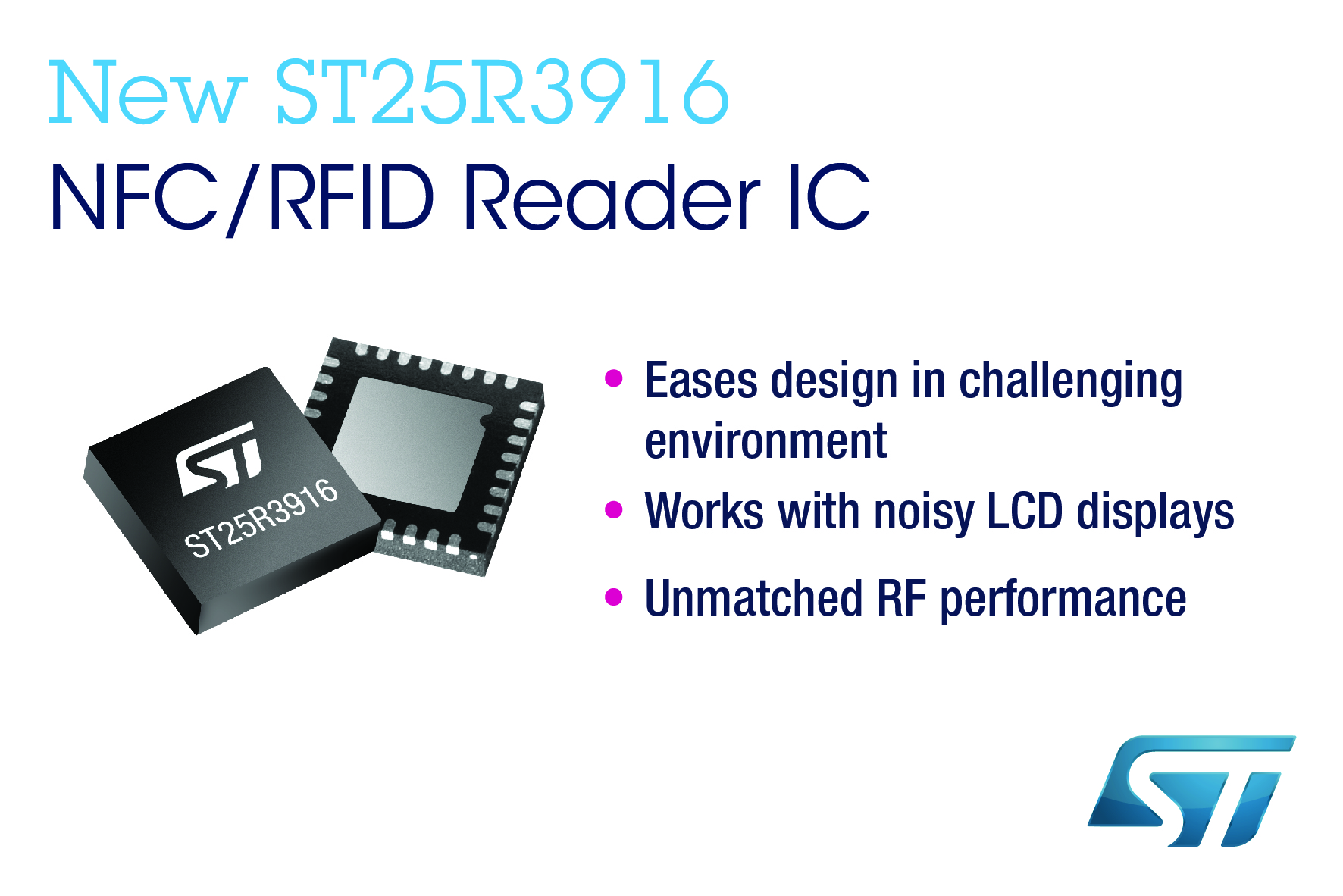 ST25R3916 高性能NFC通用设备 & EMVCo读写器图片