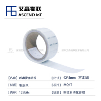 艾森物联定制款超高频rfid眼镜标签 UHF眼镜框架管理电子标签贴纸