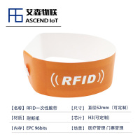 【工厂直销】超高频一次性医疗腕带标签 耐撕纸质RFID 病人记录