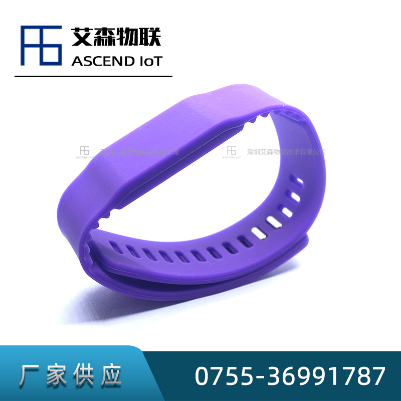 定制款高频rfid手腕带户外健身nfc硅胶腕带防水耐高温RFID手环图片