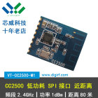 VT-CC2500-M1德州仪器芯片cc2500射频有源RFID无线发射接收器开关模块