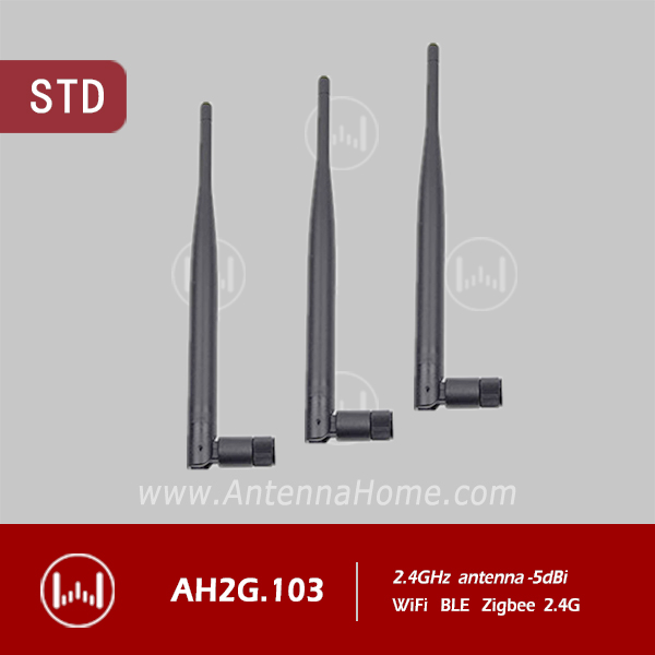 2.4G,Bluetooth, ZigBee,Wi-Fi胶棒天线H195 Rubber SMA-J ,2.4G 5DBi Antenna图片
