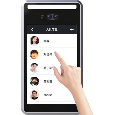 捷易8寸触屏式人脸识别门禁一体机_动态人脸识别终端触屏款图片