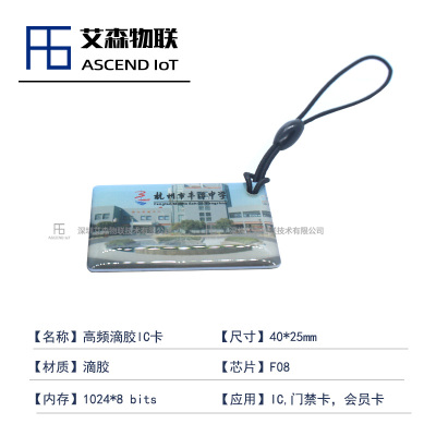 40*25mm智慧楼宇进出入管理人员身份识别管理高频RFID电子门禁卡