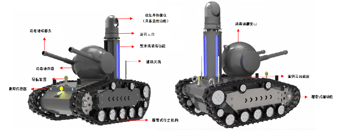 自主巡检消毒机器人图片