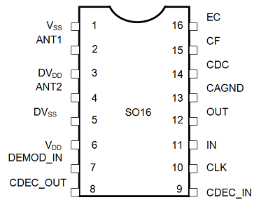 EM4097 CMOS 集成收发器电路图片