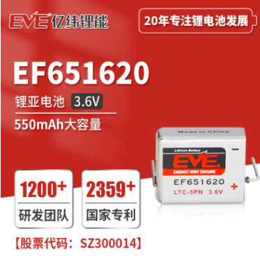 EF651620锂亚方形电池图片