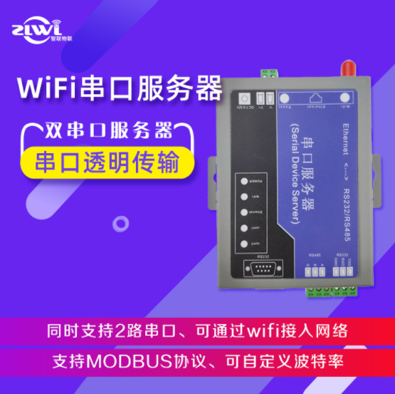 ZLWL智联物联 工业级无线双串口服务器图片