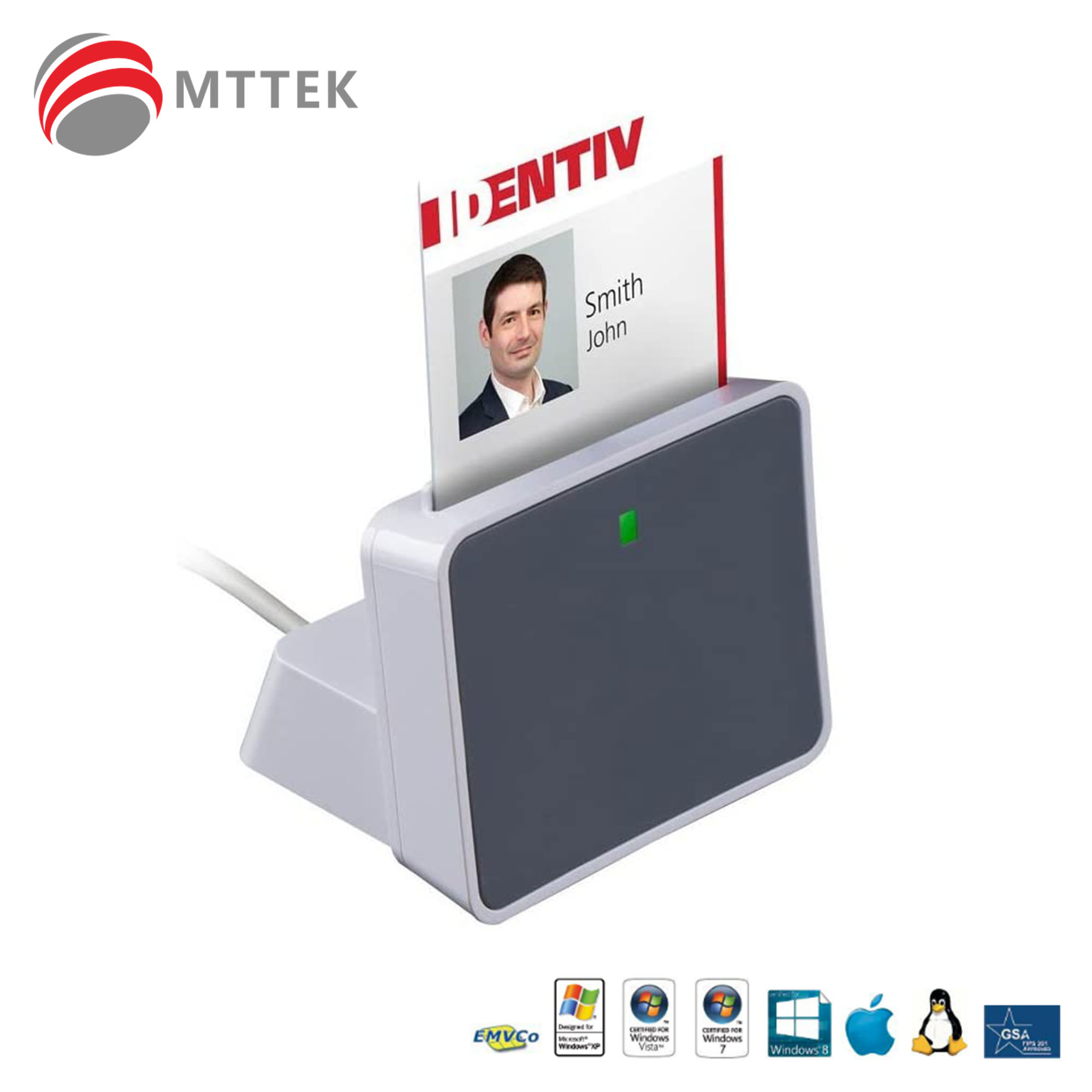 IDENTIV uTrust 2700R接触式金融卡读写器 EMV认证读卡器 ISO7816协议智能卡图片