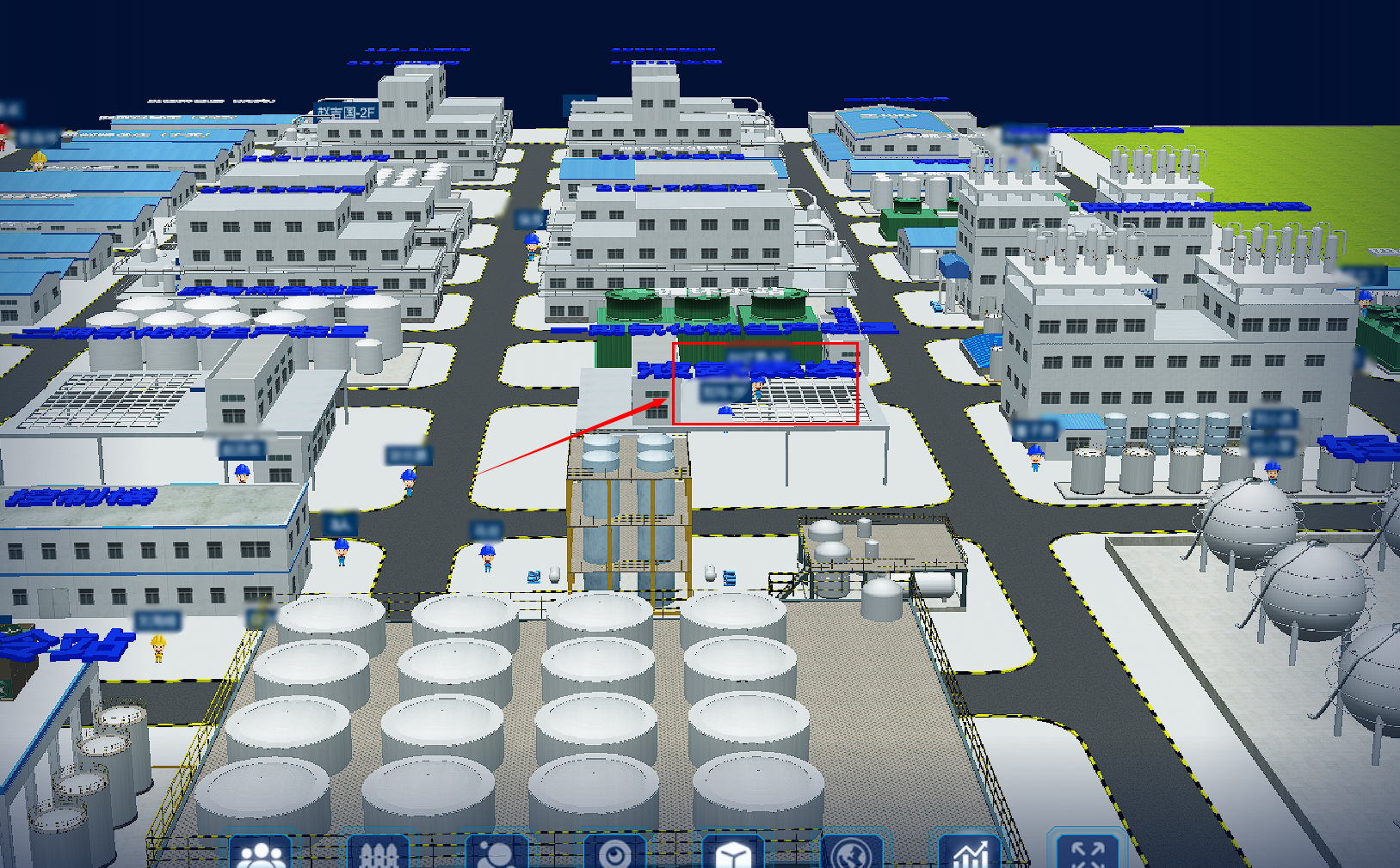 3D建模地图分层展示化工油库人员定位系统支持UWB蓝牙LoRa北斗GPS图片