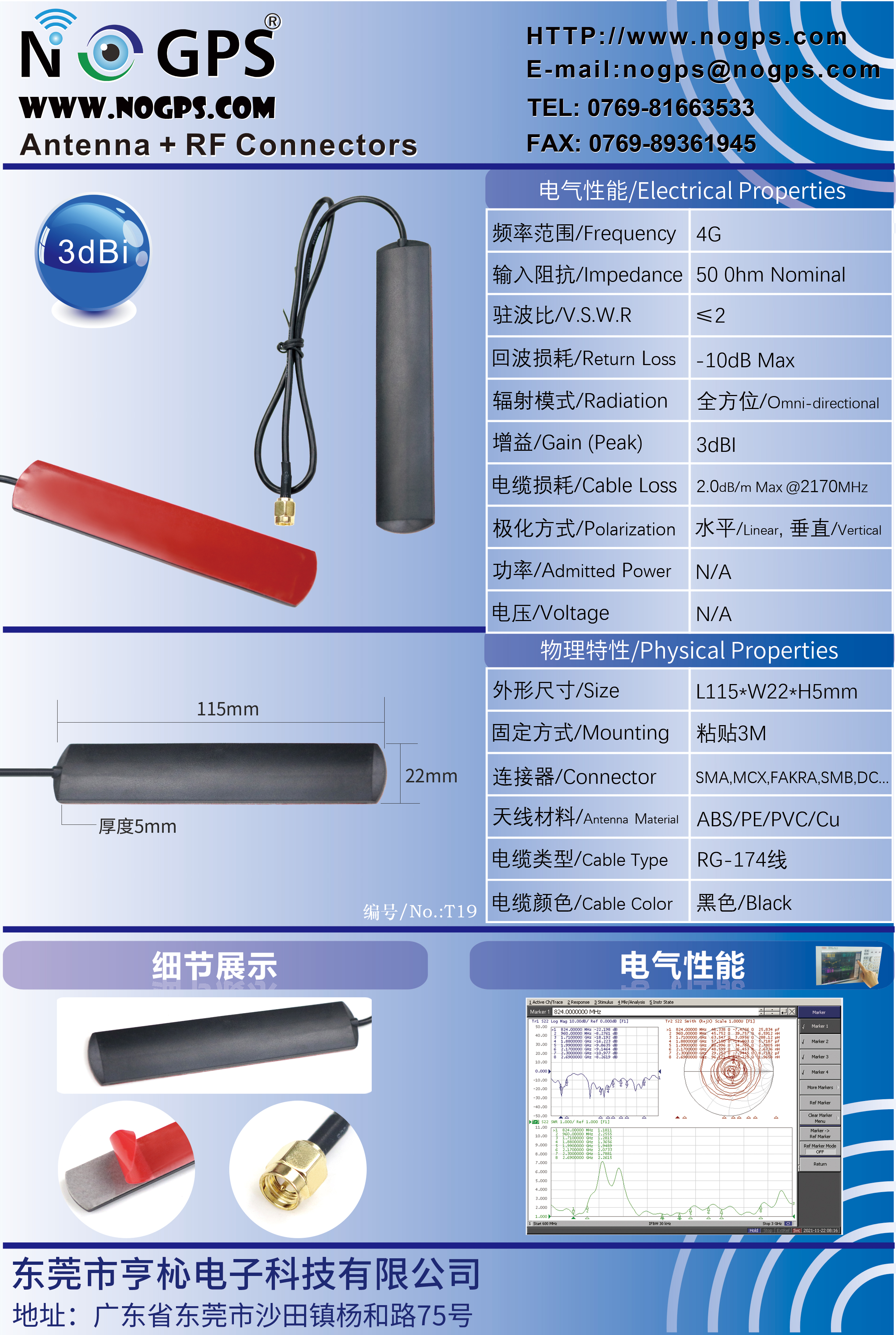 厂家直销4G贴片天线 汽车cmmb双贴片天线 通信长条式高增益天线图片