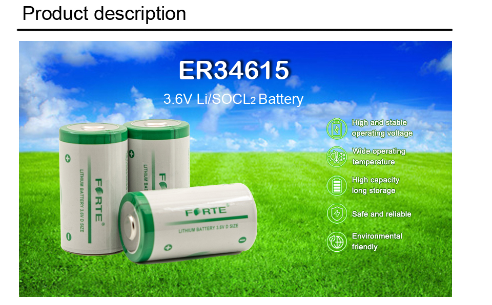3.6V ER34615 19000mAh 电池智慧燃气图片