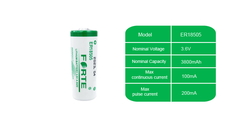 3.6V ER18505 19000mAh电池  智慧燃气电池图片