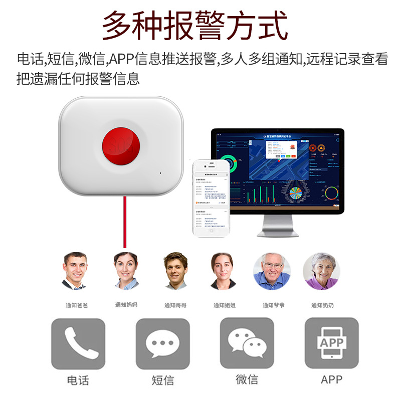 4G无线紧急求助SOS报警器图片