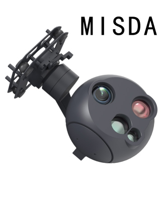 定制无人机光电吊舱T100A中小型无人机昼夜侦查目标跟踪定位640探测器25mm镜头