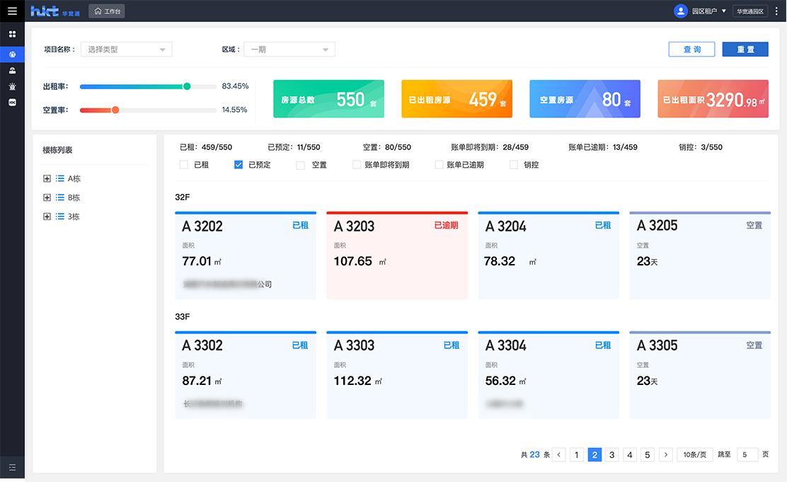 园区空间资产管理系统方案图片