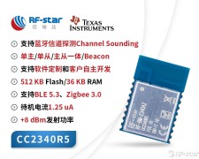 CC2340R5低功耗蓝牙数传模块  小尺寸 串口透传 RF-BM-2340A2