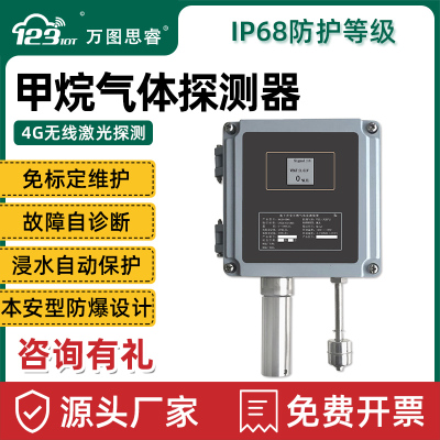 4G无线激光甲烷探测器可燃气体浓度传感报警器远程监测工业CGD01