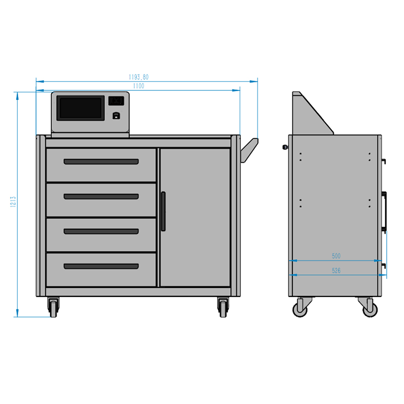 RFID智能工具车 五金工具管理车 自助存取借还领用工具推车图片