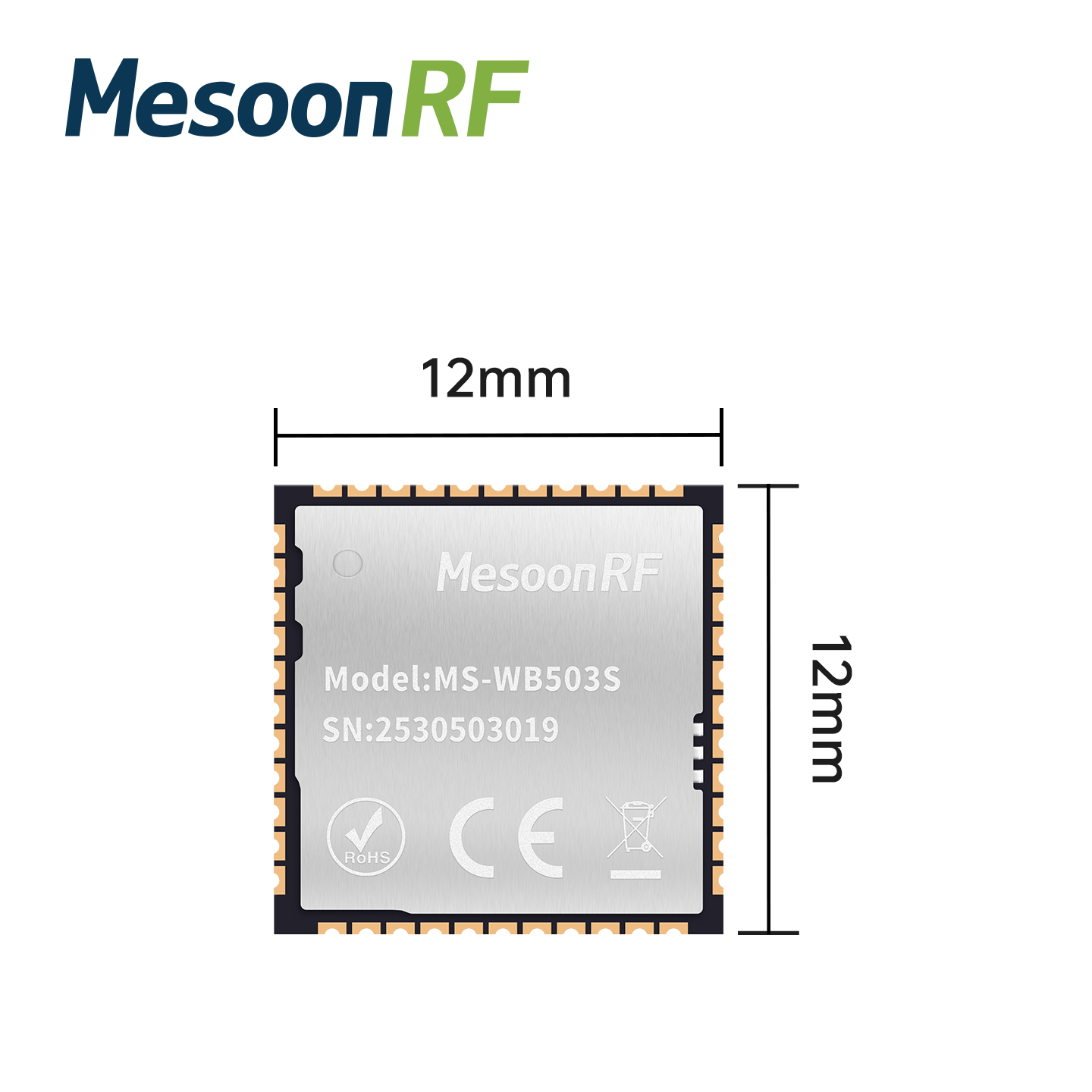WiFi 6模组2.4G/5G双频双模BT5.4蓝牙模块蓝牙网关/网卡MS-WB503S图片