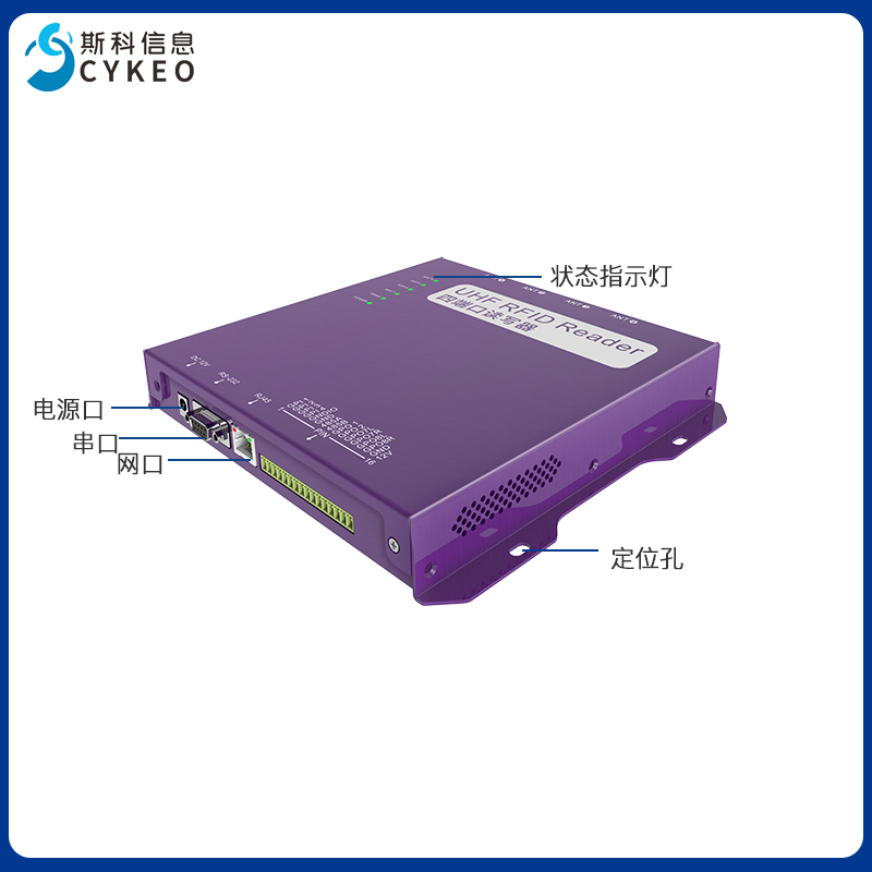 超高频四通道读写器仓储管理分体式读写器固定式R2000通道读卡器图片