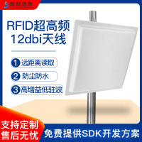 超高频rfid天线高增益低驻波12dbi圆极化室外防水远距离天线