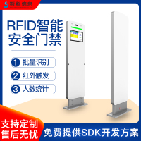 RFID通道门仓库物资管理防盗门带人脸识别无障碍通行智能门禁系统