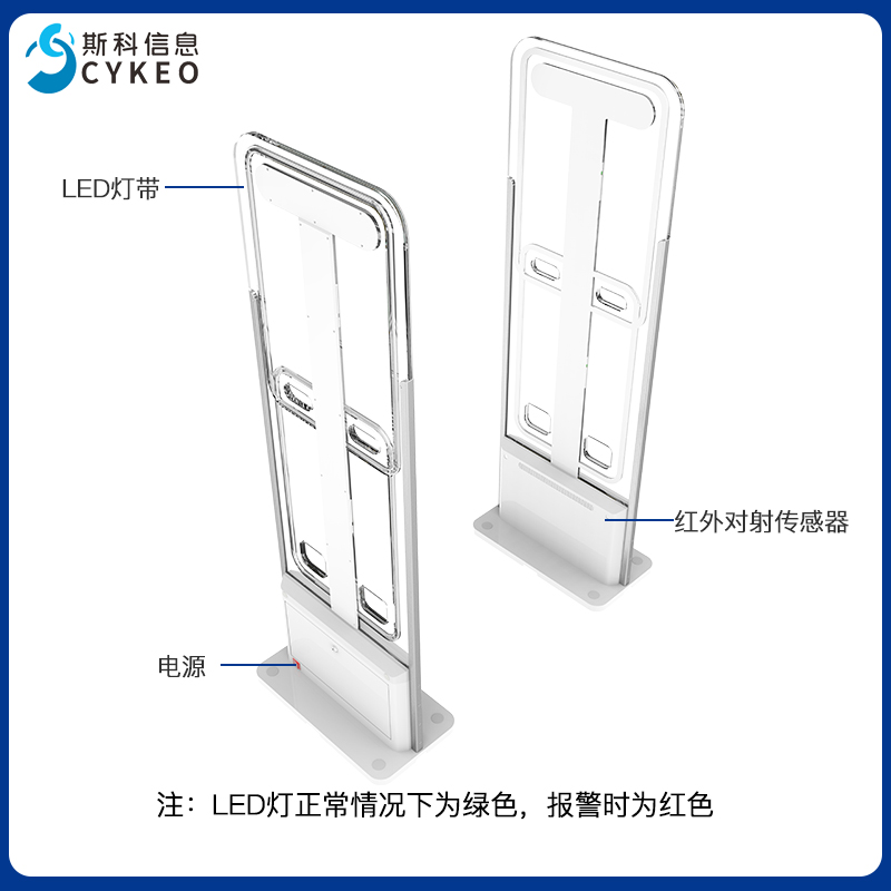 RFID智能双频安全门禁HF/UHF资产管理追踪多标签读取感应通道门图片