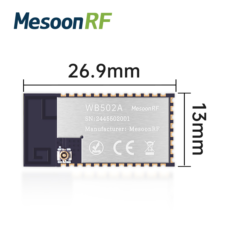 2.4G/5G双频WiFi6+BT5.4双模高集成SOC模块MS-WB502A图片
