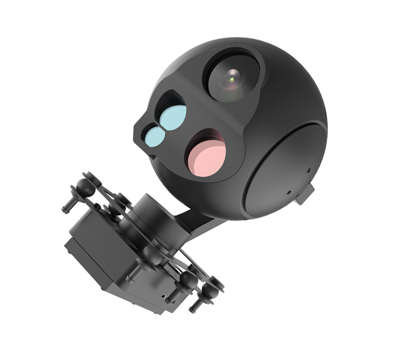 迈视达三轴增稳无人机三光吊舱T130PRO-45L-V30 45mm镜头激光测距云台热成像图片