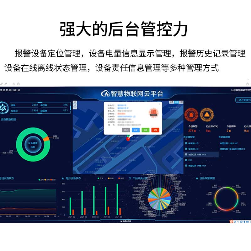 Ai语音呼叫36㎡超大范围6人轨迹4G毫米波雷达60g老人防跌倒报警器图片