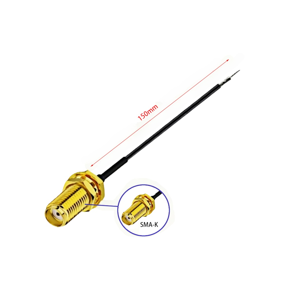 天线转接线 射频同轴线 SMA 母头外螺内针转剥线 RG1.13 线长150mm  4件套 RF射频连接线  适用所有射频发射 / 接收通信系统图片