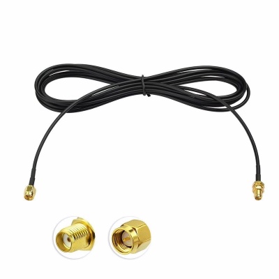 天线转接线 射频同轴线 SMA母头外螺内孔转 SMA-J 公头内螺内针  RG174 线长50cm   RF射频连接线  适用所有射频发射 / 接收通信系统