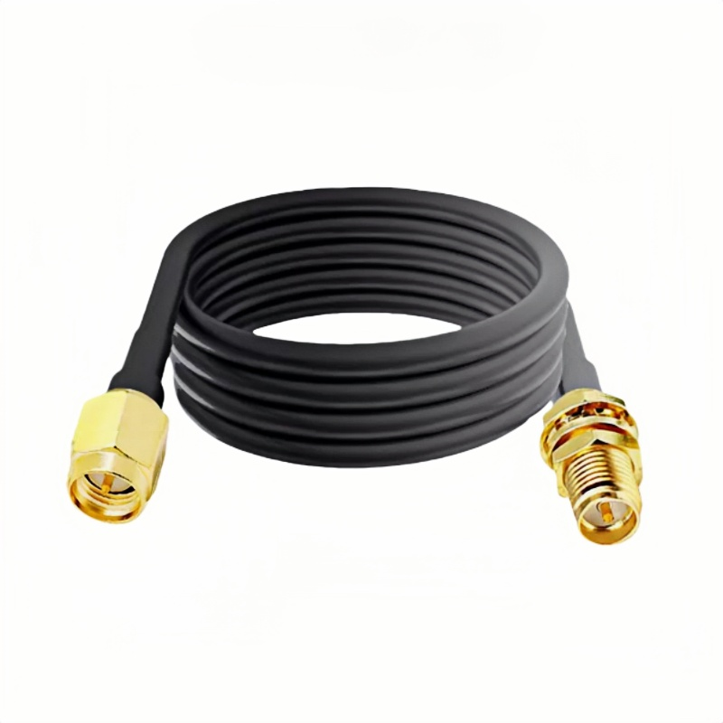 天线转接线 射频同轴线 SMA母头外螺内针转 SMA-J 公头内螺内针  RG174 线长1米   RF射频连接线  适用所有射频发射 / 接收通信系统图片