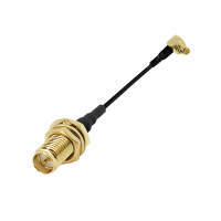 天线转接线 射频同轴线 SMA母头外螺内针转 MMCX 弯头  RG1.13 线长150mm   RF射频连接线  适用所有射频发射 / 接收通信系统
