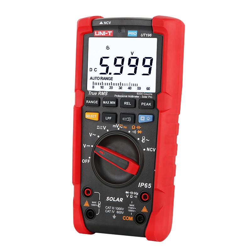 优利德（UNI-T）UT196高精度光伏专业数字万用表 真有效值万能表电工表家用图片