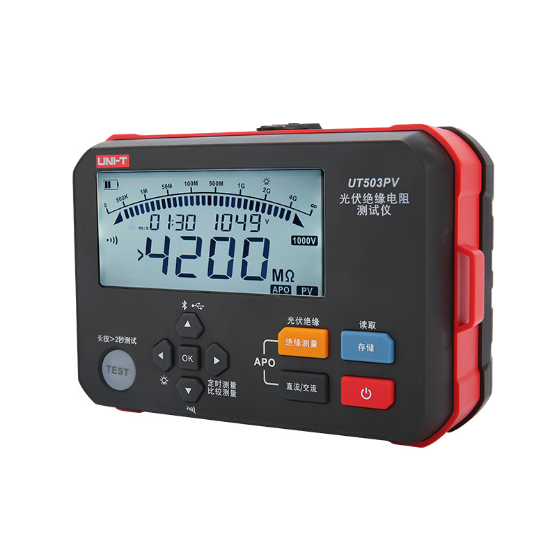 优利德UT503PV光伏绝缘电阻测试仪高压兆欧表智能电工摇表定时图片