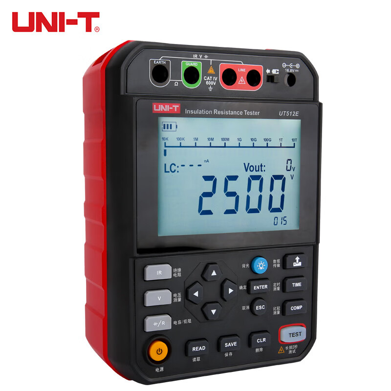 优利德UT512E高压绝缘电阻测试仪 数字电子摇表数显兆欧表图片