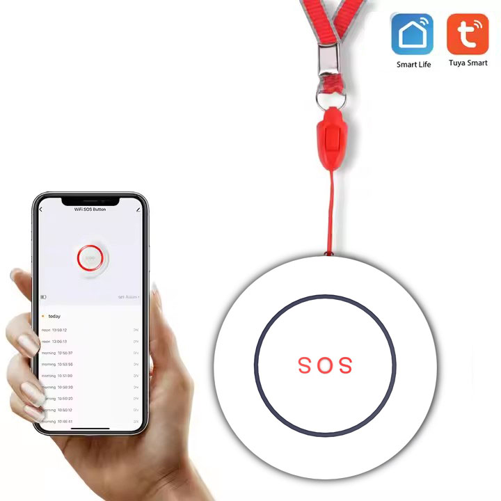 随意贴圆形sos紧急报警器呼叫按钮无线智能定位器老人儿童防丢器图片
