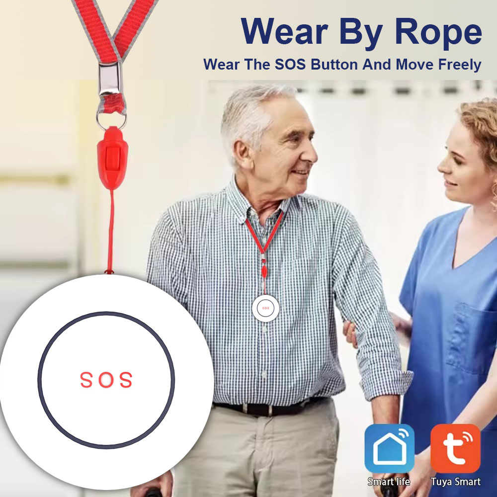 随意贴圆形sos紧急报警器呼叫按钮无线智能定位器老人儿童防丢器图片