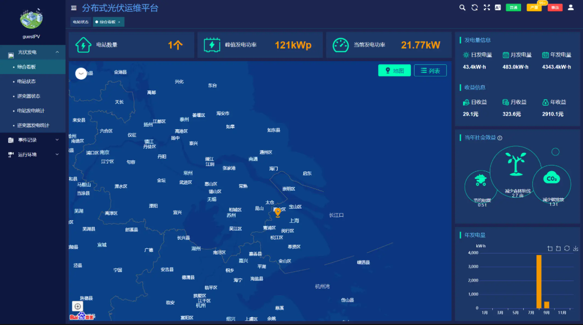 分布式光伏运维全景监测平台 光伏气象环境视频全生命周期运维图片