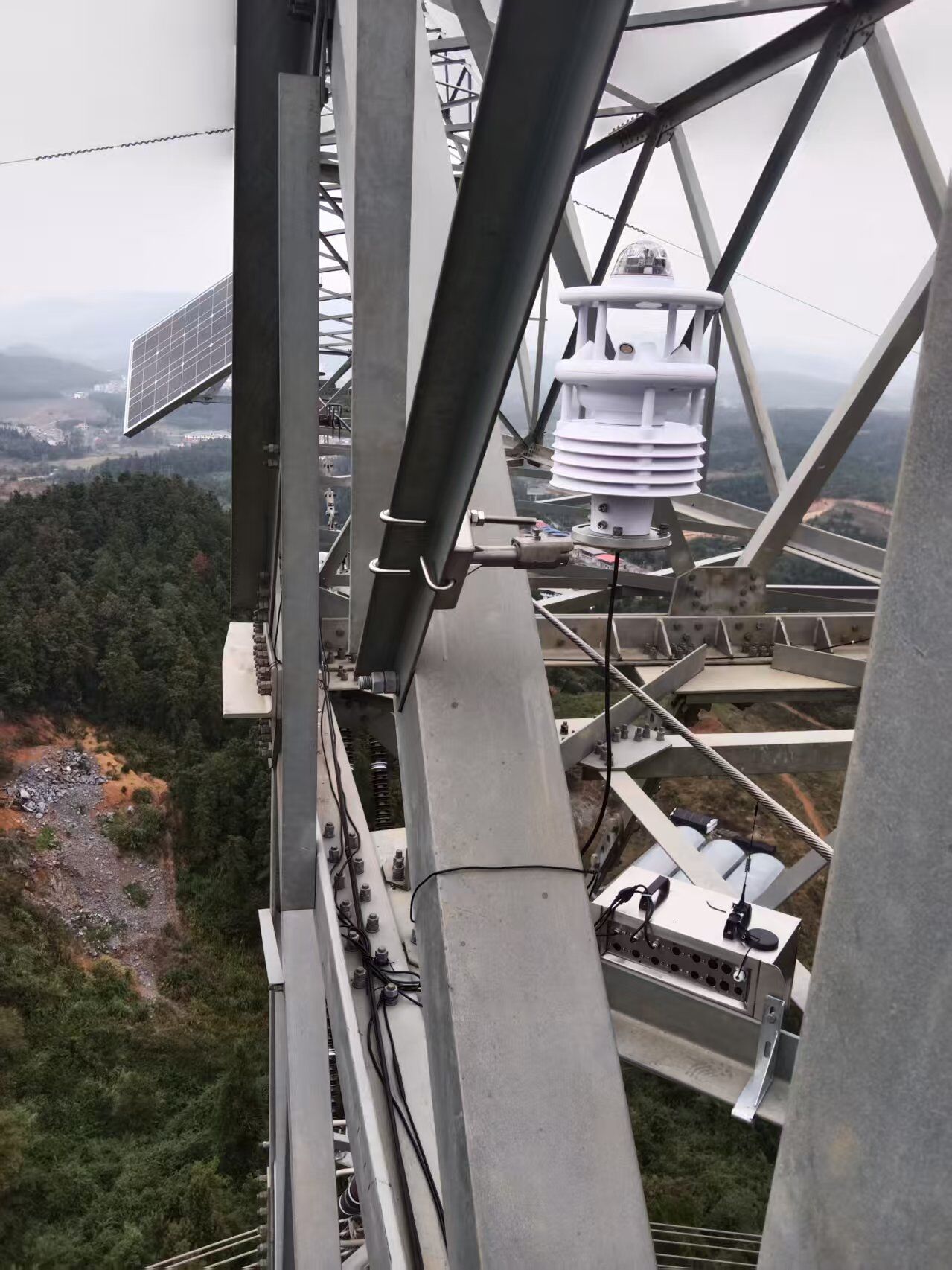 重要输电线路覆冰强风观测系统  输电线路覆冰预报预警系统图片